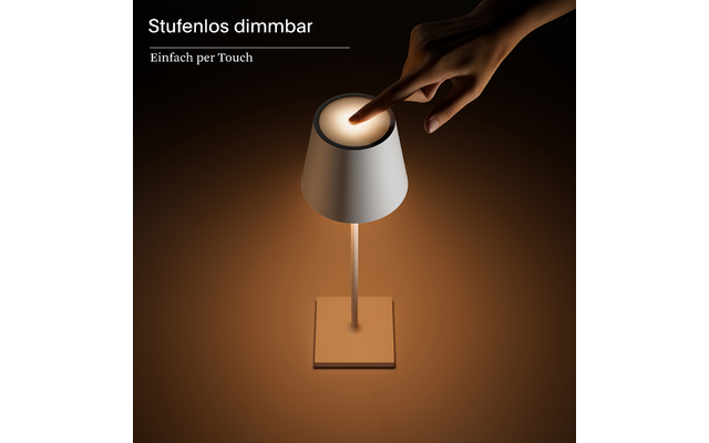 Sigor Lampe de table à accu Nuindie 380 mm beige dunaire