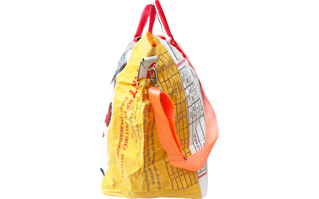 Beadbags Tampenjan all purpose carrier bag white/yellow large