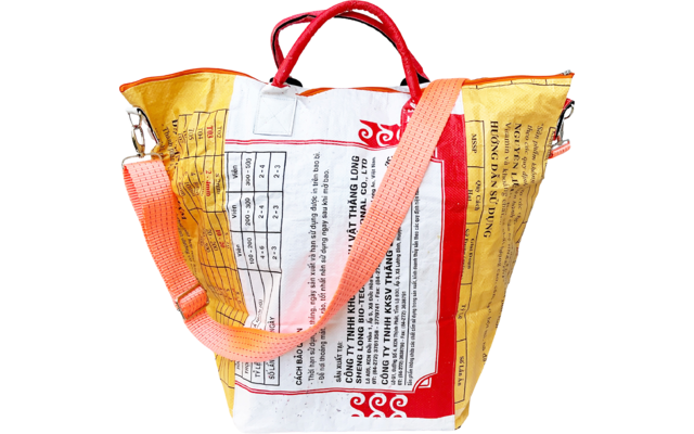 Beadbags Tampenjan Allzwecktragetasche weiß/gelb groß