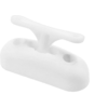 Weißer Kunststoff-Fenstergriff mit zwei Befestigungslöchern