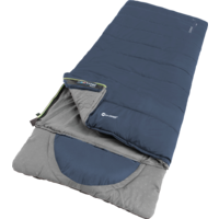 Outwell Contour Lux Deep Blue reversible blanket sleeping bag 220 cm zipper left