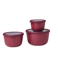 Mepal Cirqula Multischüsselset rund 3 teilig 500 / 1000 / 2000 ml nordic berry 