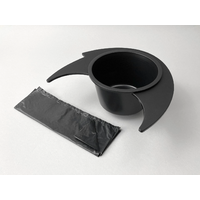 Flexaport Trenntoiletten-Einsatz Set passend für Thetford C260 schwarz/matt Acryl mit 50 Tüten geruchsdicht inkl. Folienschweißgerät 15 cm