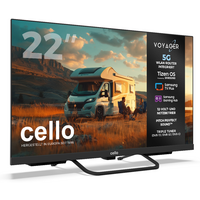 Cello Voyager Smart Camping-TV mit Tizen OS und integriertem 5G-Router 22 Zoll