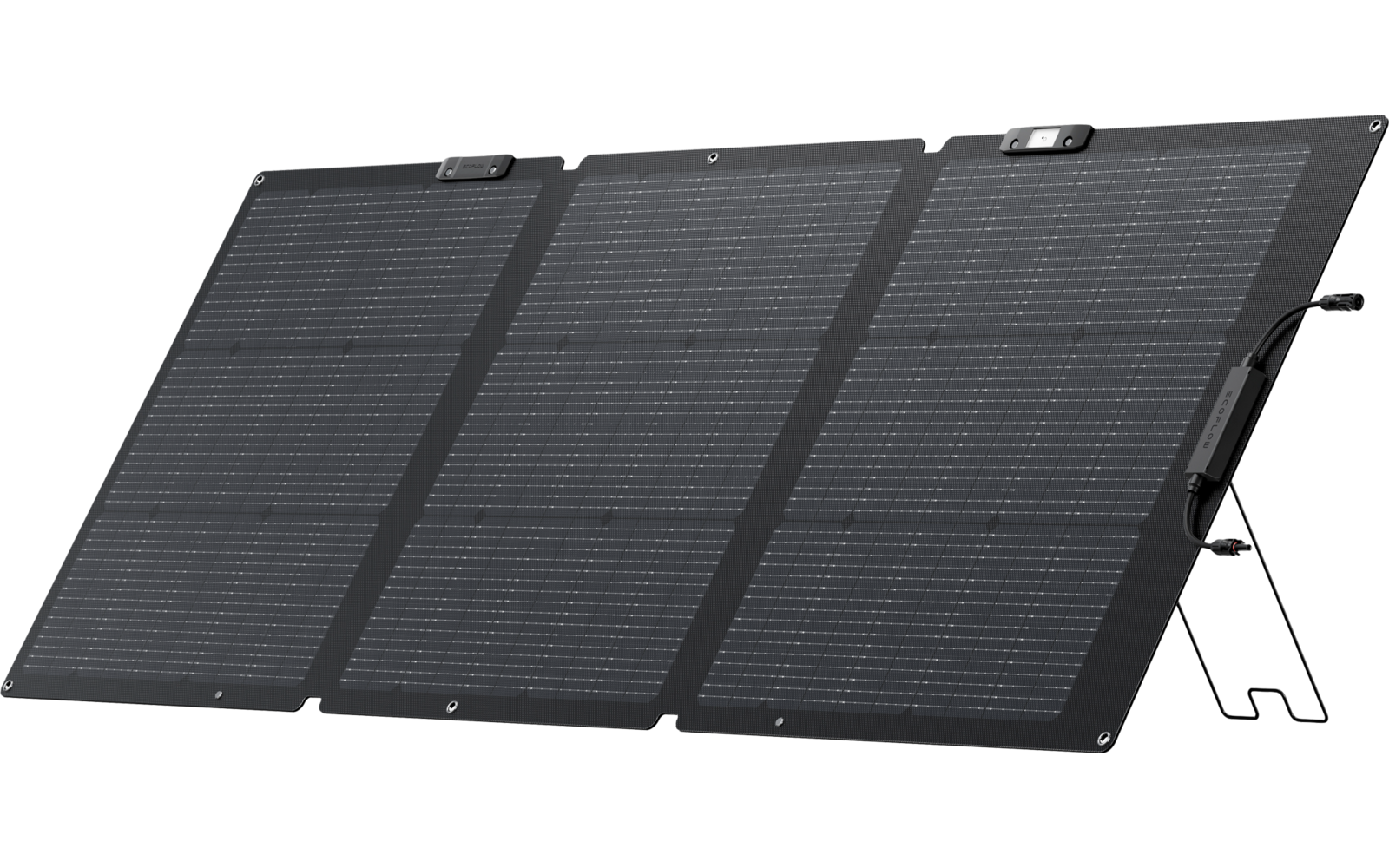 Panneau solaire pliable en trois parties avec pieds de support