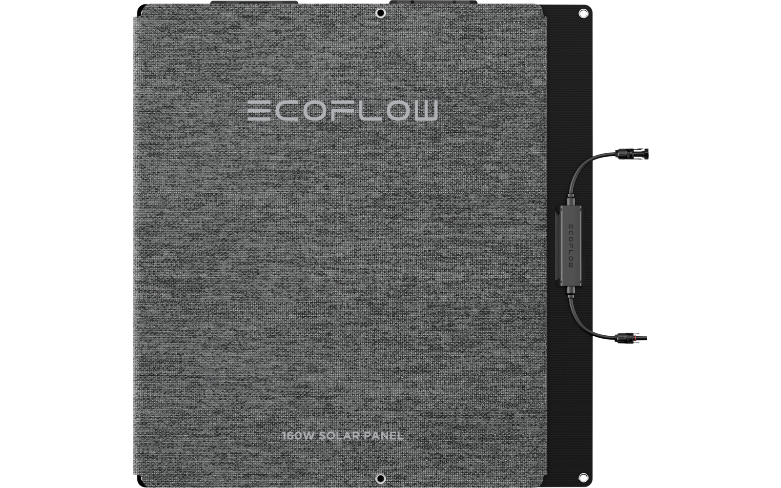 Appareil carré gris avec l'inscription ECOFLOW et deux poignées latérales