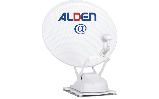 Alden Onelight@ 60 HD EVO vollautomatische Satellitenanlage Ultrawhite inklusive LTE Antenne und A.I.O. Smart TV mit integrierter Antennensteuerung 19 Zoll