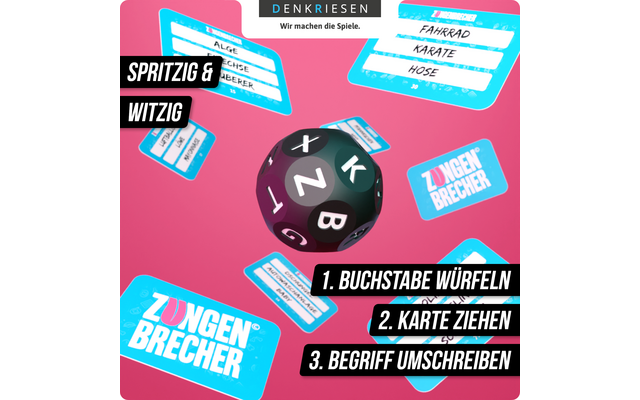 Product afbeelding Denkriesen Zungenbrecher Partyspiel Wortspiel ab 9 Jahren 1