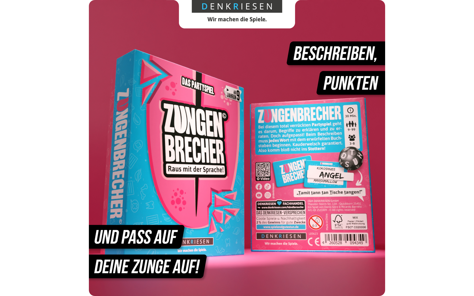 Product afbeelding Denkriesen Zungenbrecher Partyspiel Wortspiel ab 9 Jahren 1