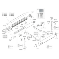 Fiamma housing cover for awning F80L 550 - color Deep Black Fiamma spare part number 98673H254