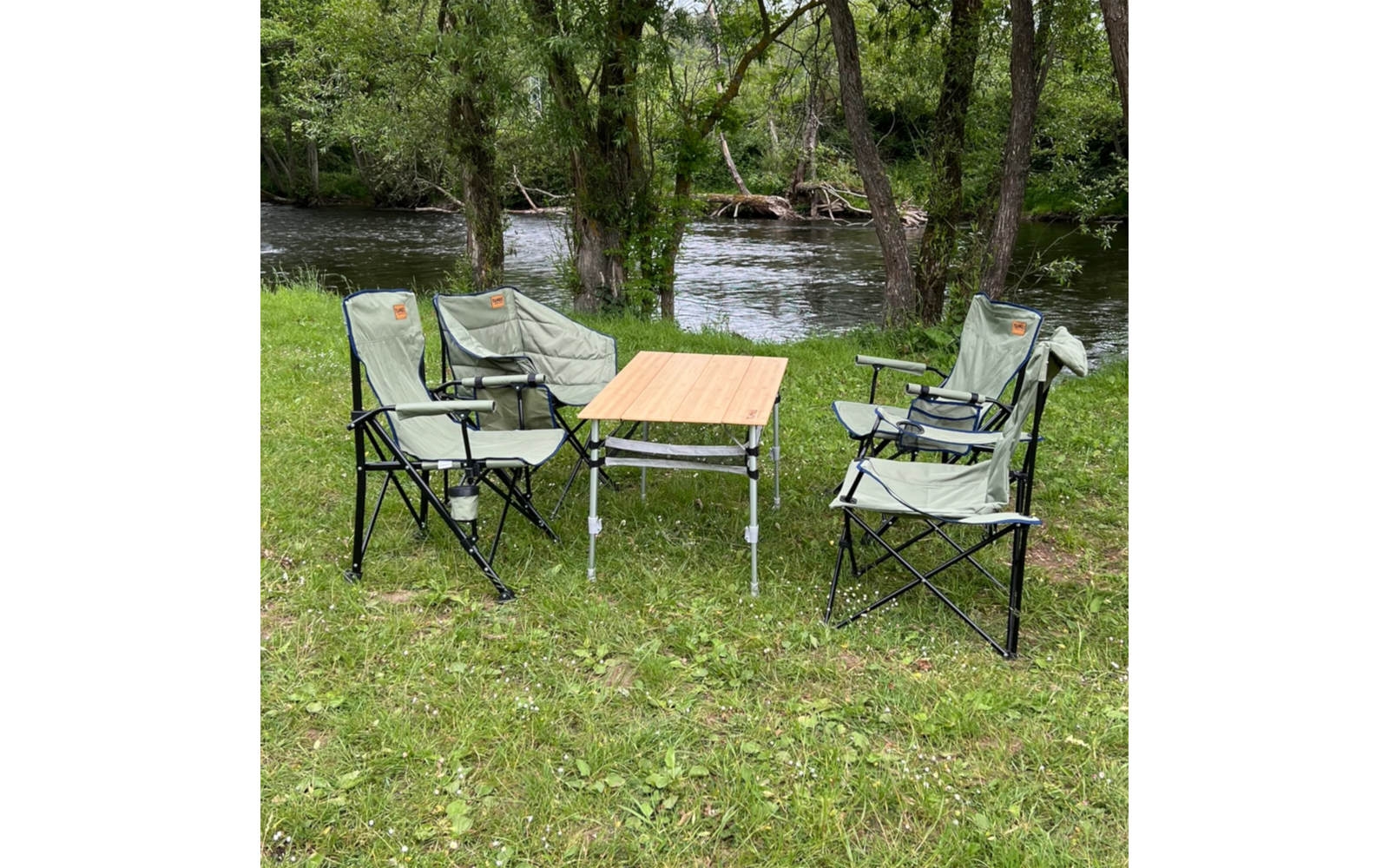 Produktbild Tambu Campingtisch h&ouml;henverstellbar aus recyceltem Polyester 1