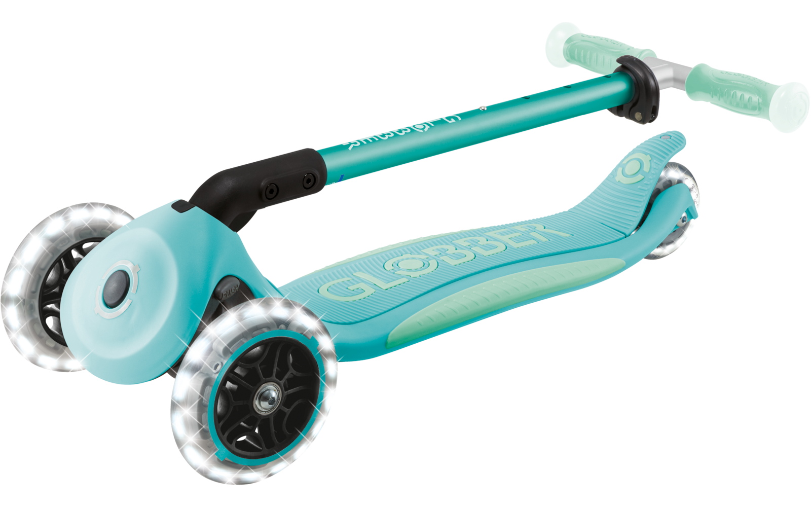 Produktbild Globber Elite Lights Glow Dreirad Scooter h&ouml;henverstellbar mit LED Leuchtrollen 1