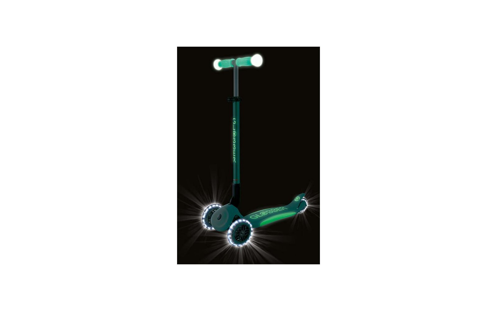 Produktbild Globber Elite Lights Glow Dreirad Scooter h&ouml;henverstellbar mit LED Leuchtrollen 1