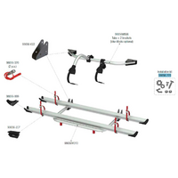 Fiamma montagekit geschikt voor Carry Bike Garage Standaard - Fiamma onderdeelnummer 98656-223