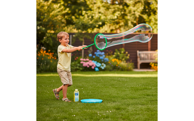 Produktbild alldoro Riesen Seifenblasen Set XXL Seifenblasenring 3 teilig 280 ml 1