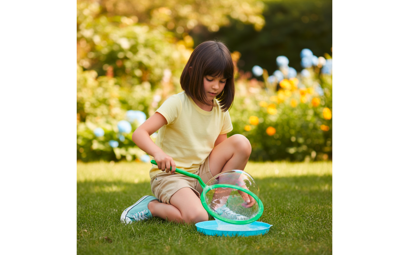 Produktbild alldoro Riesen Seifenblasen Set XXL Seifenblasenring 3 teilig 280 ml 1