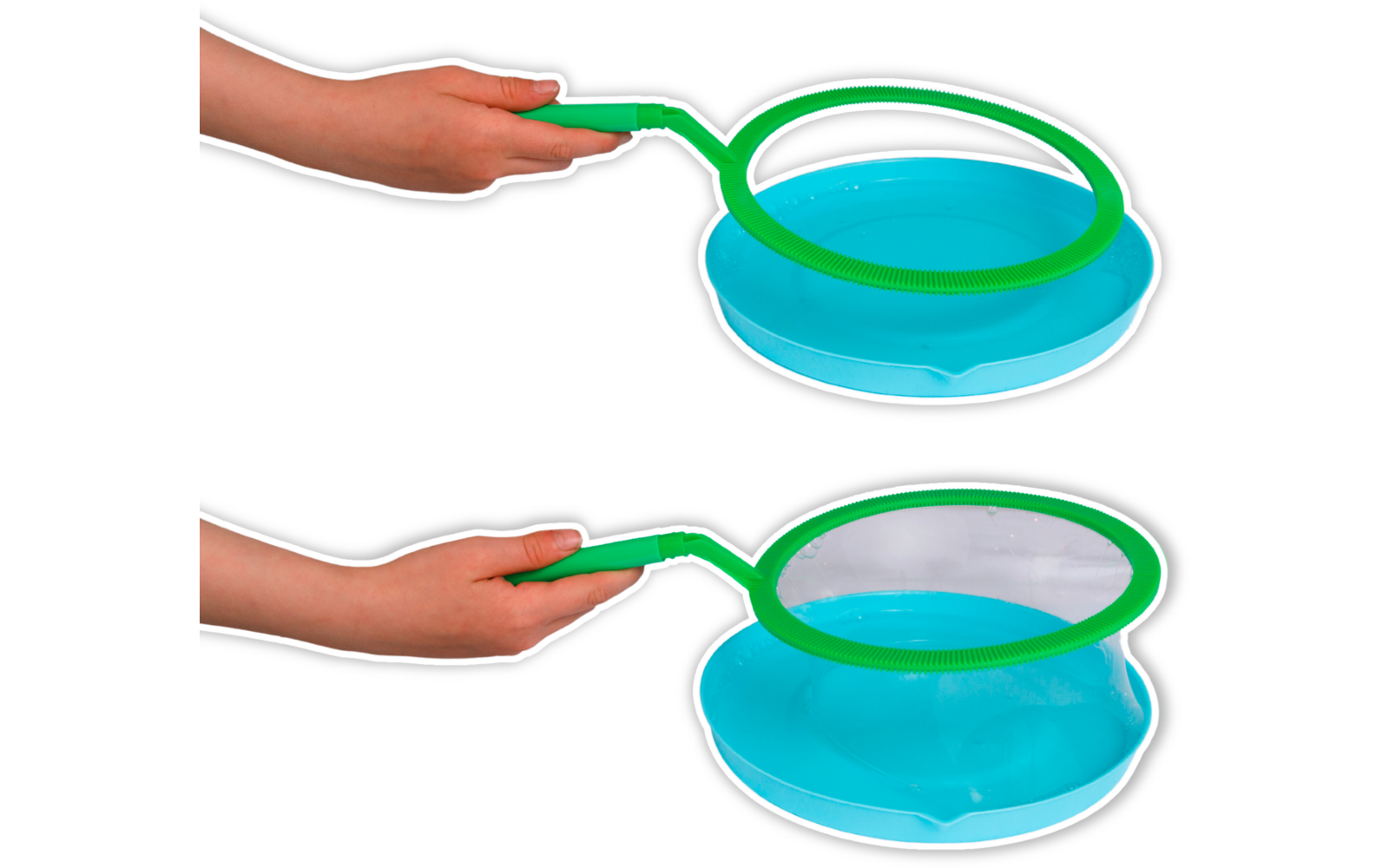 Produktbild alldoro Riesen Seifenblasen Set XXL Seifenblasenring 3 teilig 280 ml 1