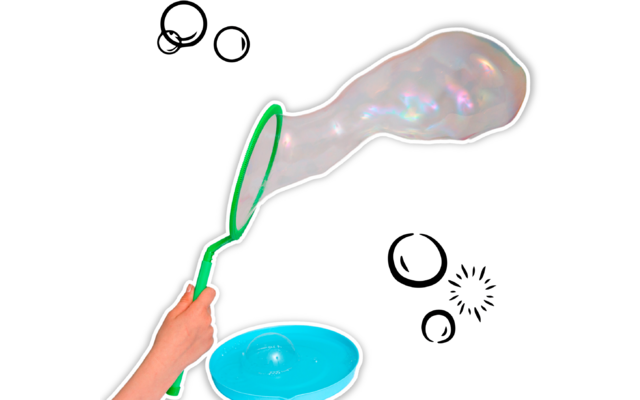 Produktbild alldoro Riesen Seifenblasen Set XXL Seifenblasenring 3 teilig 280 ml 1