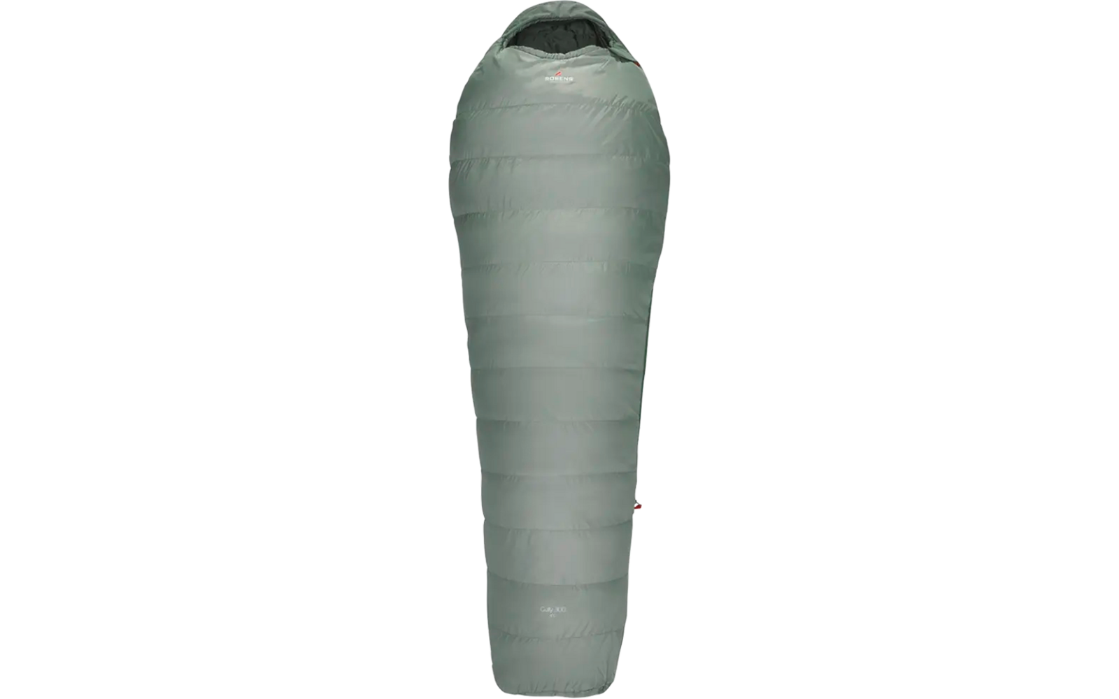 Hohe, schlanke Vase mit glatter, graugrüner Oberfläche