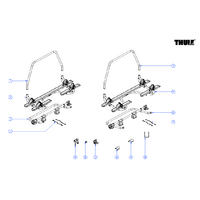 Thule railsteun zwart voor fietsendrager Caravan Superb XT SV - Thule onderdeelnummer 1500603224