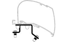 431392 - Thule Markisenadapterset 3 teilig für Renault Master 2024 L3H2 mit Thule Omnistor 6300 Dachmarkise 3,75 Meter