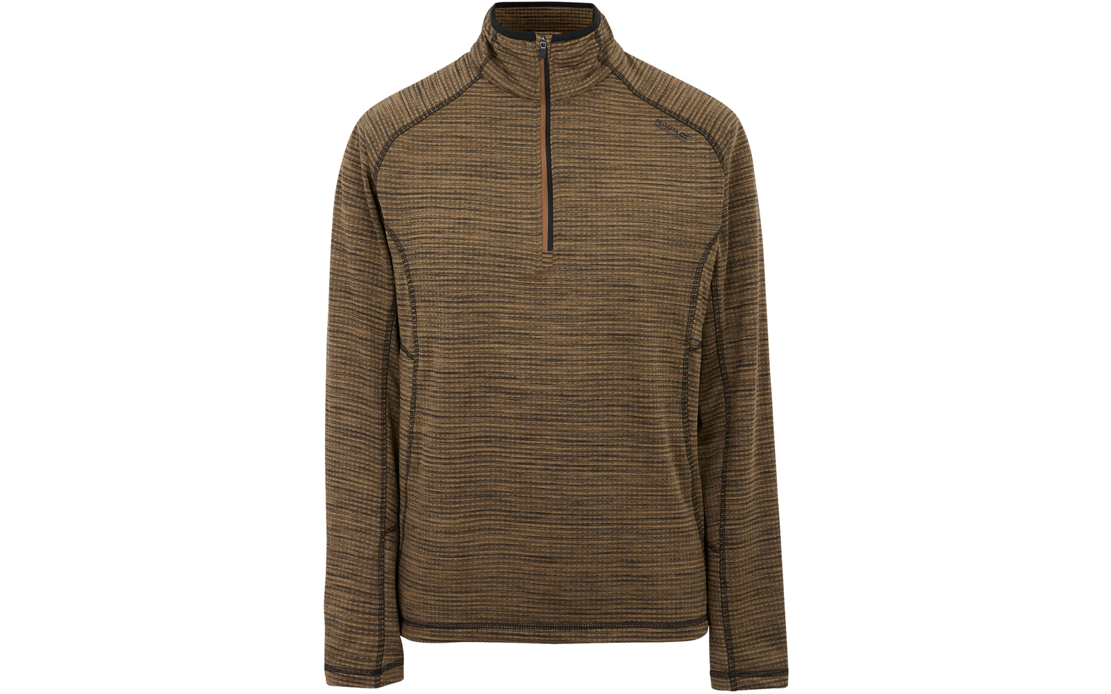 Brauner Pullover mit Reißverschluss am Kragen