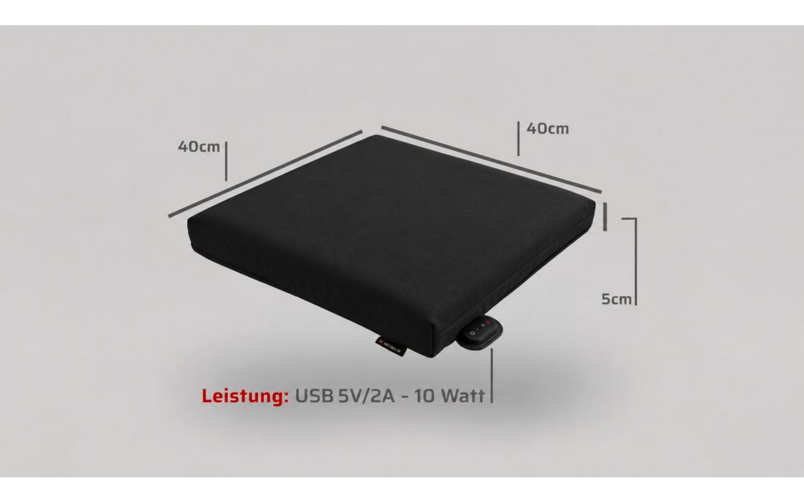 Immagine del prodotto Heatyou beheiztes Sitzkissen 40 x 40 cm mit Gewichtssensor 1
