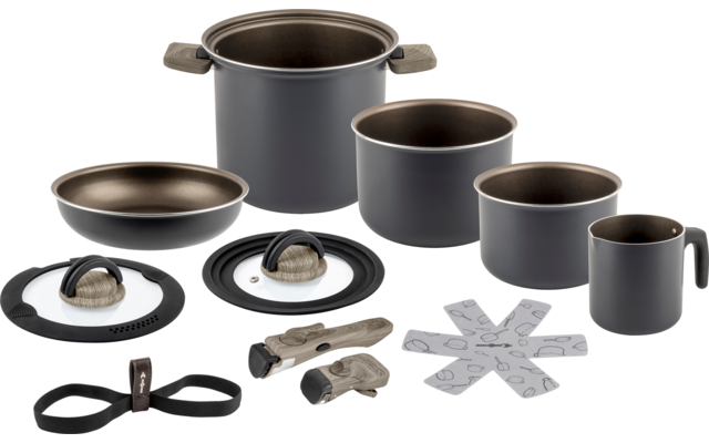 Produktbild Brunner Torralta Topfset stapelbar platzsparend f&uuml;r alle Herdarten geeignet 1