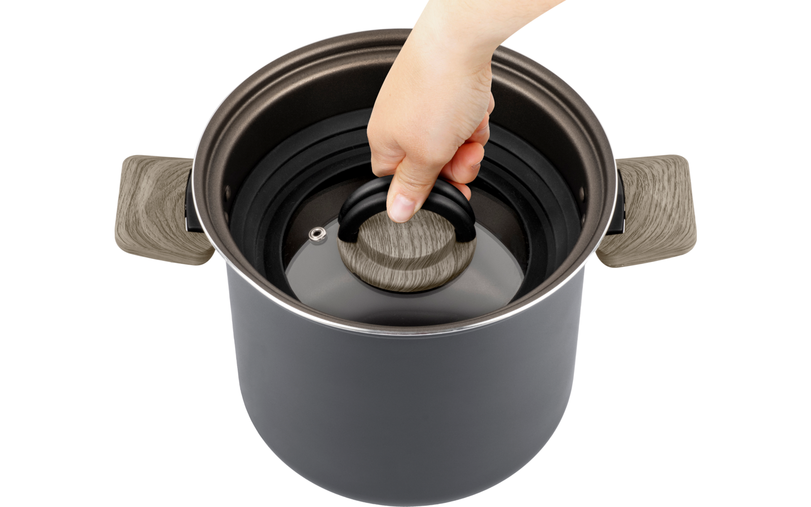 Produktbild Brunner Torralta Topfset stapelbar platzsparend f&uuml;r alle Herdarten geeignet 1