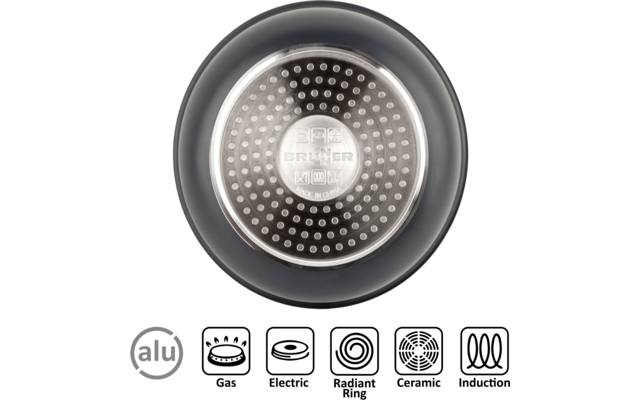 Produktbild Brunner Torralta Topfset stapelbar platzsparend f&uuml;r alle Herdarten geeignet 1