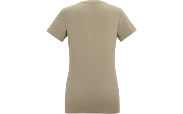 Beiges kurzärmliges T‑Shirt, Rückansicht