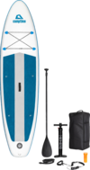 Camptime Corvi 9.3 Aufblasbares Stand Up Paddle / SUP-Board Set inkl. Rucksack, Paddel und Luftpumpe