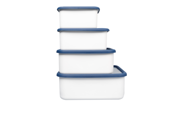 HoneyWare boîte de conservation en émail L haut 1,9 litre bleu