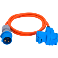 C&acirc;ble adaptateur Berger Ultimate fiche CEE et prise coud&eacute;e avec prise CEE et prise de courant de s&eacute;curit&eacute; 1,5m