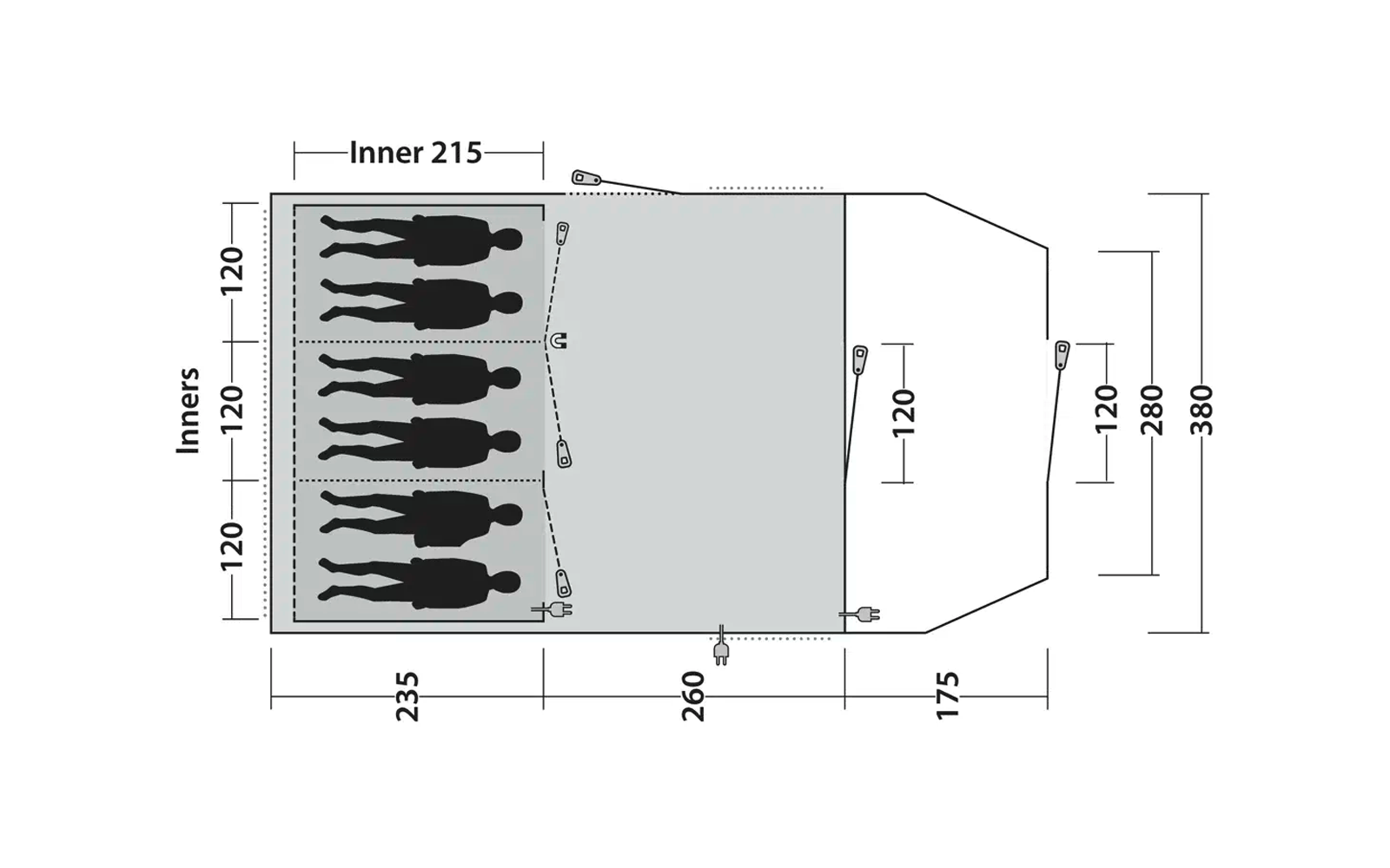Produktbild Outwell Edmonds 6 TC Tunnelzelt f&uuml;r 6 Personen beige 1