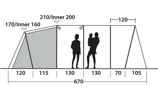 Produktbild Outwell Edmonds 6 TC Tunnelzelt f&uuml;r 6 Personen beige 1