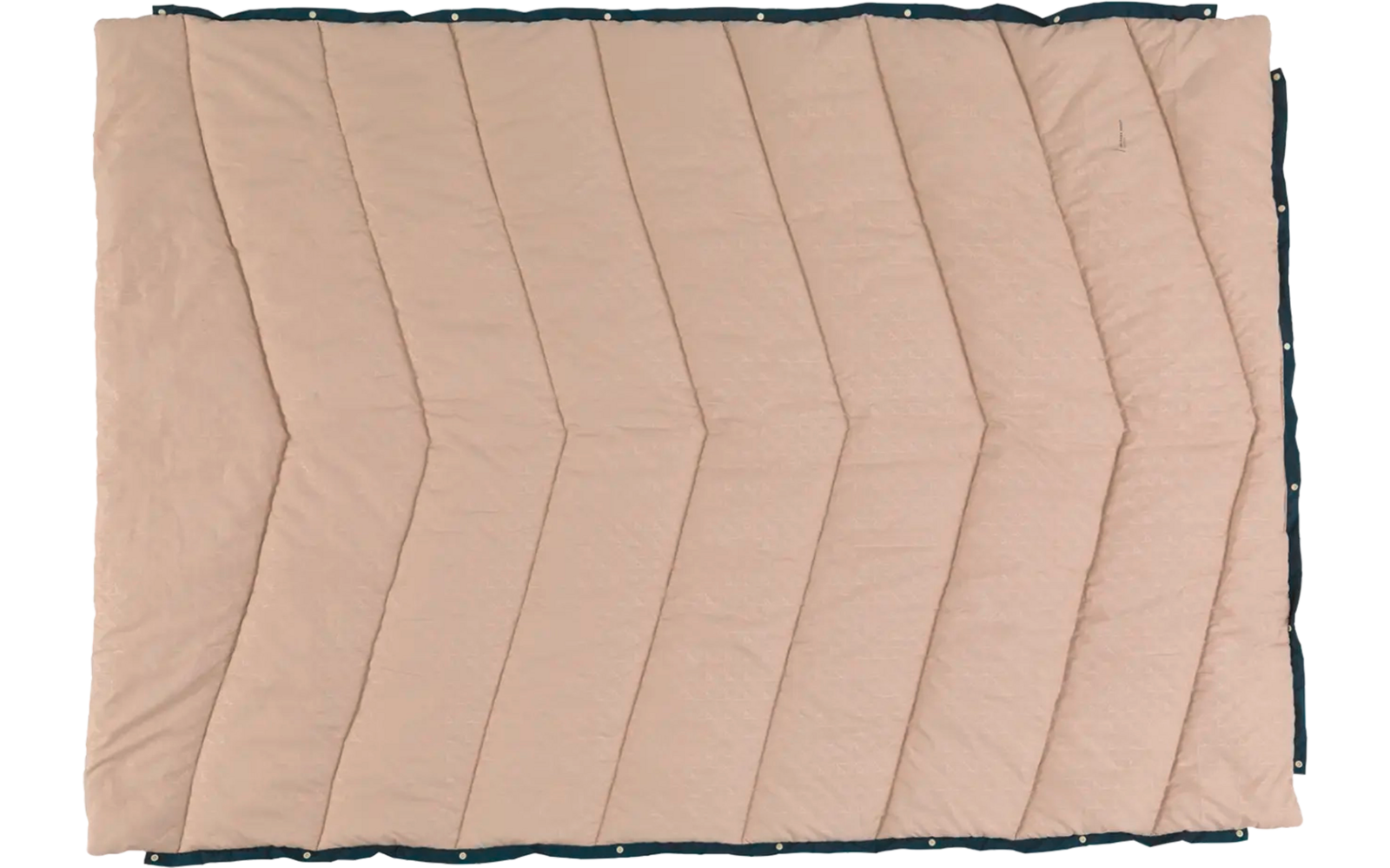 Lichtbruine doorgestikte deken met diagonale stiksels