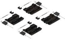 Knott Safety Base set d'accessoires sans béquilles de rotation