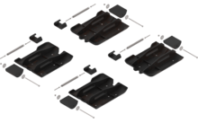 433873 - Juego de accesorios Knott Safety Base sin soportes giratorios