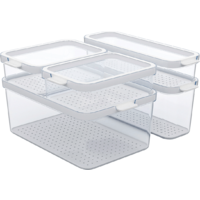 Rotho Cauma K&uuml;hlschrankorganizer Set 5 teilig 1,15 Liter / 2 x 1,2 Liter / 2 Liter / 4,65 Liter