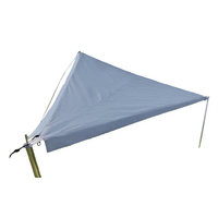 Bent awning Zip-Protect Canvas Single with zipper cover flaps gray