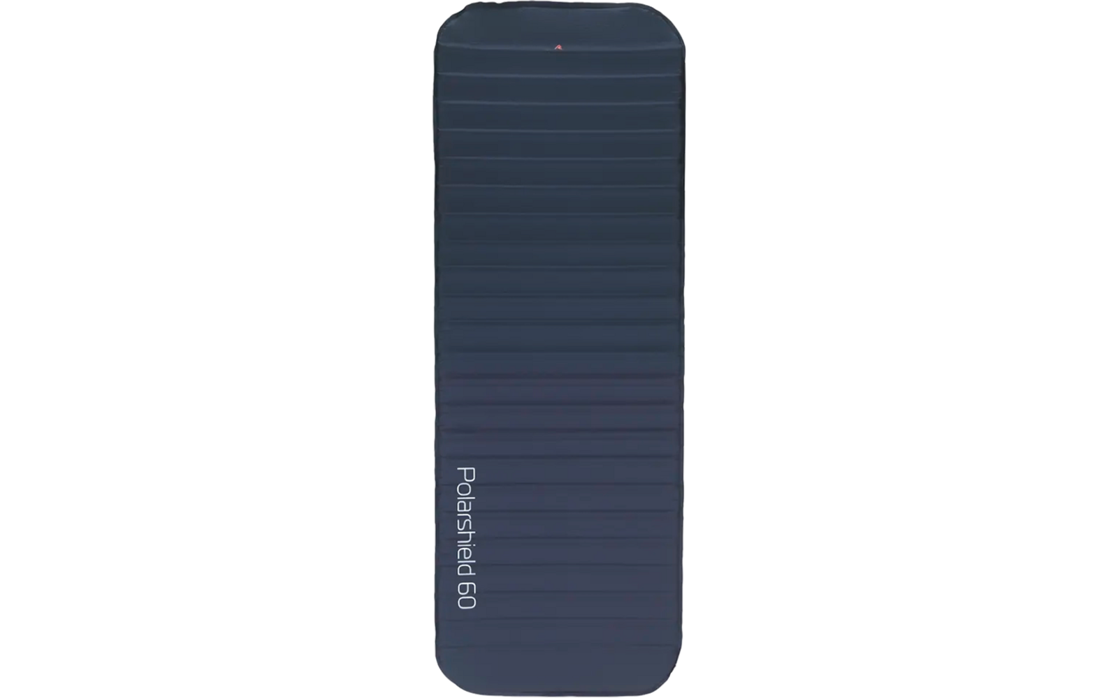Aufblasbare Isomatte in dunkelblau mit horizontalen Rillen