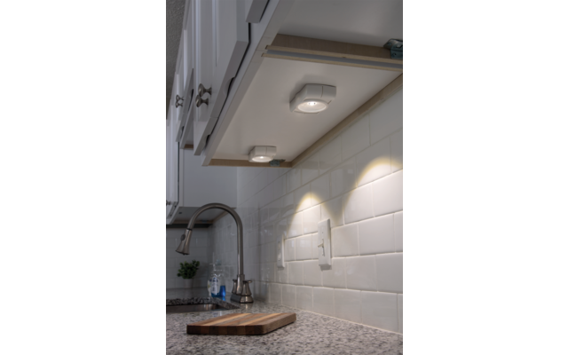 Mr. Beams MB850 LED Cabinet Under Cabinet Light with Motion Detector Battery Operated White