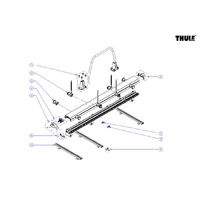 Thule eindkappen voor montagerail 6 stuks voor VeloSlide fietsendrager - Thule onderdeelnummer 1500603405