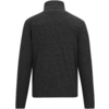 Rückansicht eines dunkelgrauen Sweatshirts mit Stehkragen