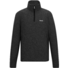 Dunkelgrauer Pullover mit halbem Reißverschluss und Stehkragen
