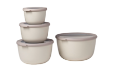 Mepal Cirqula multi bowl set rond 4 stuks 500 / 1000 / 2000 / 3000 ml nordic white