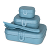 Koziol Pascal Ready Lunchbox-Set inklusive Besteck-Set 4-teilig nature flower blue