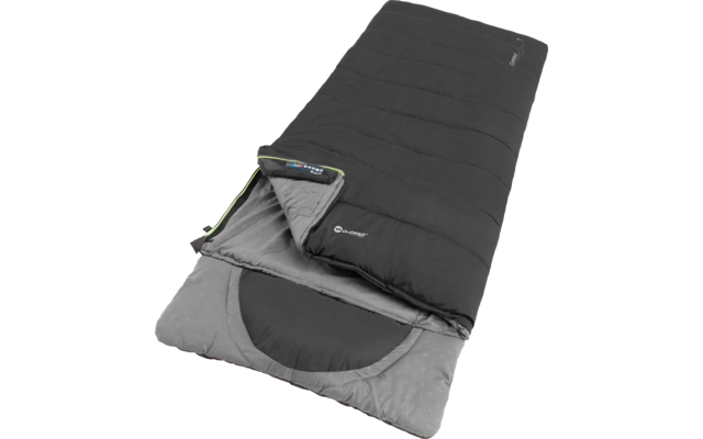 Sacco a pelo Outwell DS Contour 220 cm Midnight Black con zip a sinistra