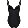 Maillot de bain une-pièce noir avec bonnets moulés et bretelles réglables, vue de face sur fond blanc